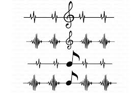One thrust of current research in music therapy is to see if specific sounds or tempos affect the heart regardless of the listener's musical preferences. Musical Notes Svg Musical Heart Beat Svg Files Treble Clef By Doodle Cloud Studio Thehungryjpeg Com