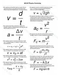 Mcat Ecat Physics Formulas Page 001 Physics Formulas Physics And Mathematics Physics Lessons