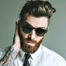 Messy Brush Back With Short Sides Mens Hairstyles Beard Styles For Men Cool Hairstyles