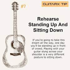 On A Chair You Tend To Hunch Over And Try To See What Your Hands Are Doing But When You Re Standing Up Everythi Guitar Tips Playing Guitar Everything Changes