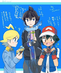 Ash Ketchum Clemont And Alain I Give Good Credit To Whoever Made This Pokemon Heroes Pokemon Characters Pokemon Kalos