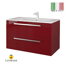 Shop save now on sale all bathroom vanities & sinks | bathroom sinks, a variety of styles and options ranging from modern to a small bathroom you might also be on the lookout for your bath vanity with sink. Latoscana 34 Ambra Modern Bathroom Vanity With Finish Glossy Red New Bathroom Style