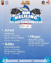 Jadwal SIM Keliling Satlantas Polres Pangandaran @kapolres_pangandaran  @polrespangandaran @humas_pangandaran @rtmcpoldajabar @humaspoldajabar #sim  #suratizinmengemudi #simkeliling #pangandaran #infopangandaran  #pangandaranbeach