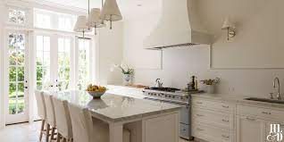 Can become an issue if not careful. A White Contemporary Kitchen With Custom Hood And No Upper Cabinets Marble Counter Kitchen Inspiration Design Kitchen Design Kitchen Without Upper Cabinets