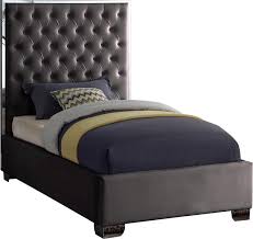 Maybe you would like to learn more about one of these? Meridian Furniture Lexi Collection Modern Contemporary Grey Velvet Upholstered Bed With Deep Tufting With Polished Chrome Stainless Steel Frame And Legs Twin Buy Online In Aruba At Aruba Desertcart Com Productid 172130518