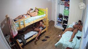 Group jerk off in guy's bedroom | MyFratHouse - spy on hot guys