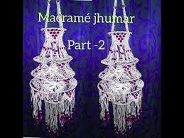 How To Make Designer Jhumar Macrame At Home Beautiful Design Very Simple Design Youtube K Crafts Simple Designs Beautiful Design