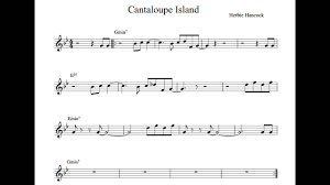 Cantaloupe Island Play Along Backing Track Bb Key Score Trumpet Tenor Sax Clarinet