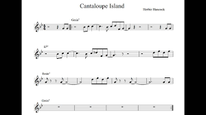 cantaloupe island play along backing track bb key score trumpet tenor sax clarinet