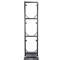ProX XT-GRU-PKGX3 BLK Truss Modular 3X Rapid U Grid Trio Package for  Lighting - Moving Heads W-Rolling Aluminum Baseplate | Black Finish