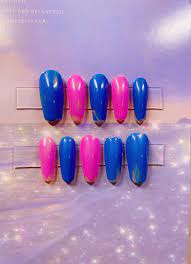 Arcane Jinx Chipped Cosplay Nails Anime Press on Nails - Etsy UK