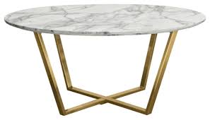 Xuanjia store marble round table 14×20 inches. Vida 35 Round Cocktail Table With Faux Marble Top And Brushed Gold Metal Frame Contemporary Coffee Tables By Gwg Outlet Houzz