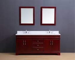 Choose from rustic cedar and hickory bathroom vanity cabinets elegant modern styles with granite tops or exceptional mirrored glass bathroom vanities with tops of black marble. Marina Transitional Bathroom Vanity Set With White Quartz Top Cherry 72