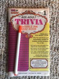Well, what do you know? Vintage Trivia Invisible Ink Quiz Book New 1919202828