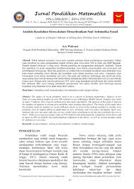 Aritmatika sosial, soal aritmatika sosial smp kelas 7 pdf, soal aritmatika sosial tvri, soal pajak smp kelas 7, tara dan netto, transformasi kelas 9 zenius. Pdf Analisis Kesalahan Siswa Dalam Menyelesaikan Soal Aritmatika Sosial