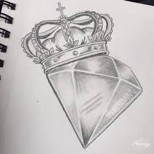 Diamond And Crown Sketch Art Crown Drawing Pencil Art Drawings Art Sketches