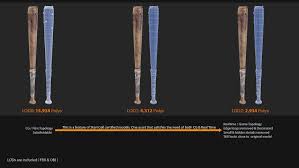This Is A Pbr 8k 4k Survival Baseball Bat 3d Model Baseball Bat Model One 3d Model