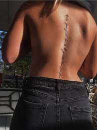 Back Tattoos Spine Tattoos Spine Tattoos For Women Quotes Girl Spine Tattoos Small Spine Tattoos Spine Tattoos For Women Spine Tattoos Tattoos Spine tattoo looks very sensuous when someone wears backless and it is very popular in celebrities. pinterest