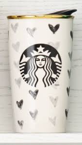 A Double Walled Ceramic Mug With A Black Heart Design Dotcollection Starbucks Starbucks Cups Starbucks Mugs