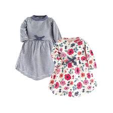 Touched By Nature Baby Girls Long Sleeve Dresses 2 Pack Earth Shop