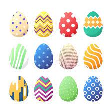 Colorful Set Of Easter Eggs Colorful Set Of Png And Vector With Transparent Background For Free Download Easter Eggs Egg Vector Banner Design
