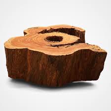 Natural wood coffee tables can have a live edge but may also have clean lines or both. Organic Solid Salvaged Wood Coffee Table Rotsen Furniture