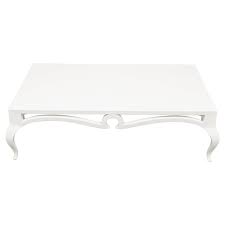 The convenience concepts palm beach rectangle white metal and glass coffee table with removable trays serves up more than style with its pair of white serving trays. Modern White Coffee Tables 362 For Sale On 1stdibs