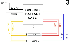 Cut all the wires connected to the fluorescent light ballast. Allanson Fluorescent Ballast Wiring Diagram