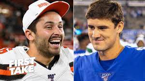 Daniel Jones Is Better Than Baker Mayfield Marcus Spears First Take Marcus Spears Basketball News Baker Mayfield