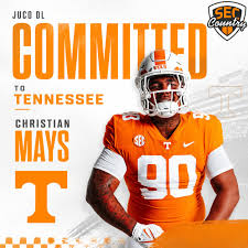 JUCO standout DL Christian Mays announced his commitment to Tennessee 🔥  #GBO 🍊