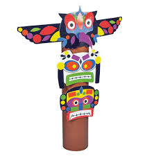 Gyáaʼaang) are monumental carvings, a type of northwest coast art, consisting of poles, posts or pillars, carved with symbols or figures. Totem Pole Craft Kit Pack Of 12 Paper Activities Cleverpatch Art Craft Supplies