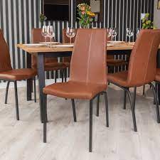 Classement guide d achat top chaises de salle a manger en. Chaise Salle A Manger Zagorac Brune Moderne Confortable Cdiscount Maison