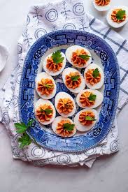 Add the yogurt, mustard, relish salt and pepper to the yolks and mash all together with the back of a fork. Instant Pot Harissa Deviled Eggs Vintage Kitty