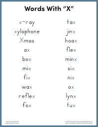 These five foods that begin with the letter x will finish your list. Words That Start With X For Kindergarten Primarylearning Org