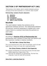 47(1) partnership act 1961 allows rules of equity and common law to come in, unless if they are inconsistent with the local act. 206067342 Partnership Notes Section 3 Of Partnership Act 1961 Partnership Is The Relation Which Subsists Between Persons Carrying On The Same Business Course Hero
