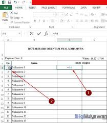 Maybe you would like to learn more about one of these? Cara Membuat Penomoran Kolom Tanda Tangan Di Excel Cepat Mudah