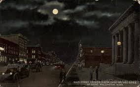 Main Street Looking North From The Post Office At Night Street Main Street Sumner County