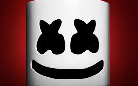 Download Wallpapers Dj Marshmello Mask Famous Dj Chris Comstock Besthqwallpapers Com Cute Anime Wallpaper Joker Hd Wallpaper Music Wallpaper