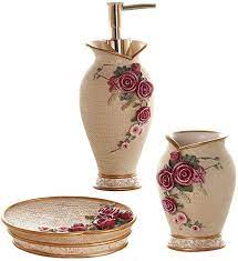 Buy shower trays at homebase online from our wide range of bathroom products. Amazon Com Glarcy Bathroom Accessories Set Soap Dispenser Tumbler Toothbrush Holder And Van Bathroom Accessory Set Hand Painted Decor Bathroom Accessories