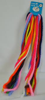 1970s Multicolored Acrylic Yarn Hair Ties Never Used Acrylic Yarn Yarn Hair Ties