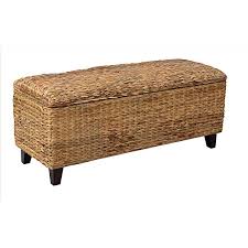 Milan Wicker Storage Bench Wicker Storage Ottoman Clear Dining Chairs Storage Ottoman