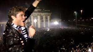 Fortunately, a man with a talking car was there to help. Hasselhoff Vs The Berlin Wall 2014