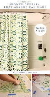 How To Make A Diy Shower Curtain With Modern Stencil Patterns Paint Royal Design Studio Stencils