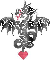 If you are looking for a perfect housewarming for the dragon lovers and bird watchers out there you will find plenty of cross stitch kits to keep you. Black Dragon Counted Cross Stitch Chart For Digital Download Etsy Dragon Cross Stitch Cross Stitch Cross Stitch Patterns