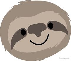 (step 2) draw a curved line for the bottom of the face. Happy Lazy Sloth Face Sticker By Anartsysoul In 2021 Sloth Art Sloth Drawing Cute Sloth
