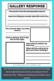 Visit A Museum With Kids Printables And Books To Make It Fun The Kitchen Table Classroom Museum Printables Kids Art Classroom