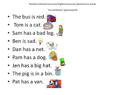 The above pdf can also be used with kindergarteners to read sentences with cvc words. Cvc Sentences Teaching Resources
