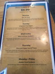 Lunch Menu Picture Of Kingfish Restaurants Jeffersonville Tripadvisor
