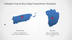 Boriken, borinquen), officially the commonwealth of puerto rico (spanish: Puerto Rico Blue Outline Map Template Slidemodel