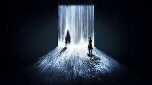 universe of water particles transcending boundaries teamlab チームラボ projection installation new media art stage set design